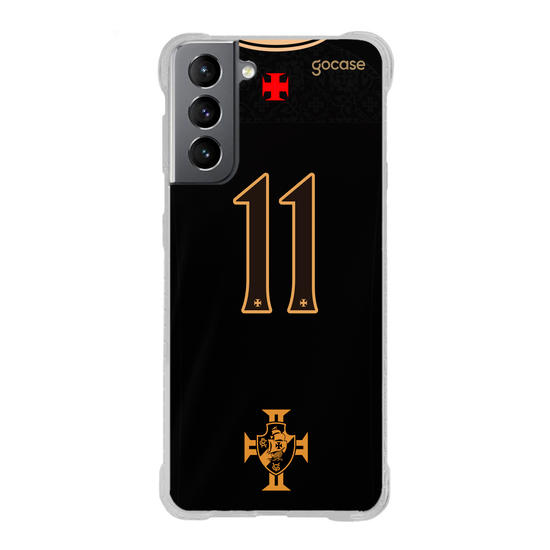 Capinha para celular Vasco da Gama - Uniforme 3 2022 Goleiro Preta Personalizado