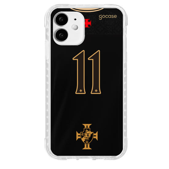 Capinha para celular Vasco da Gama - Uniforme 3 2022 Goleiro Preta Personalizado