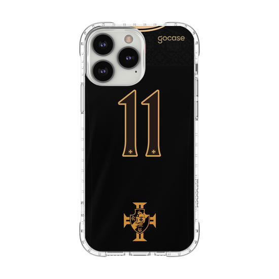 Capinha para celular Vasco da Gama - Uniforme 3 2022 Goleiro Preta Personalizado