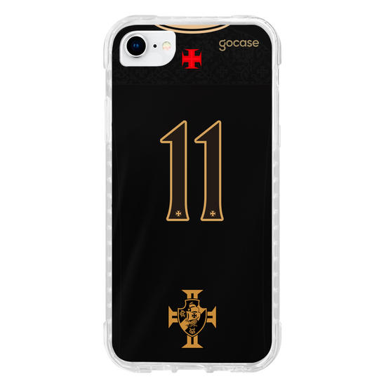 Capinha para celular Vasco da Gama - Uniforme 3 2022 Goleiro Preta Personalizado
