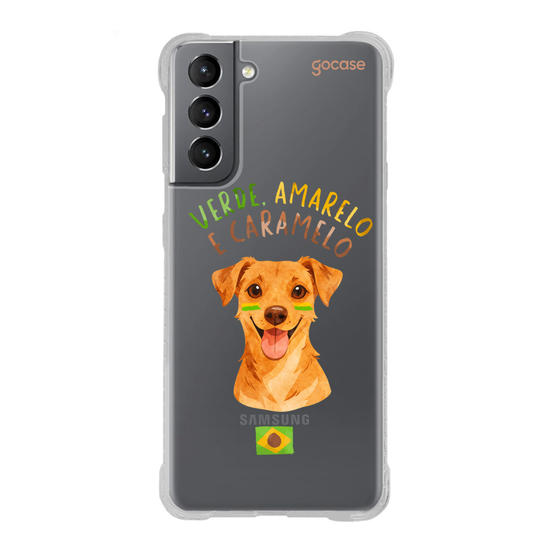 Capinha para celular  Verde Amarelo e Caramelo