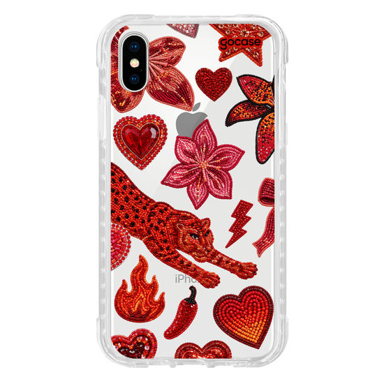 Capinha para celular  Vermelho Cravejado
