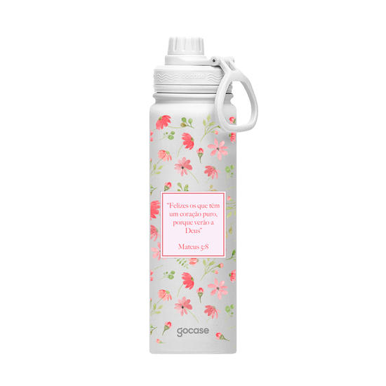Garrafa Térmica Fresh + Ebook - Versículo & Floral