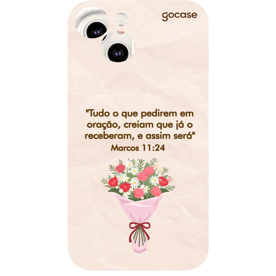 Capinha para celular  Versículo - Marcos 11:24