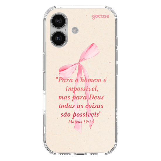 Capinha para celular  Versículo - Mateus 19:26