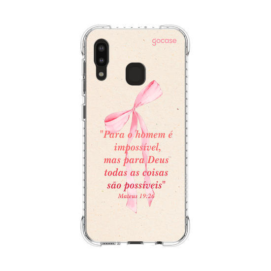 Capinha para celular  Versículo - Mateus 19:26