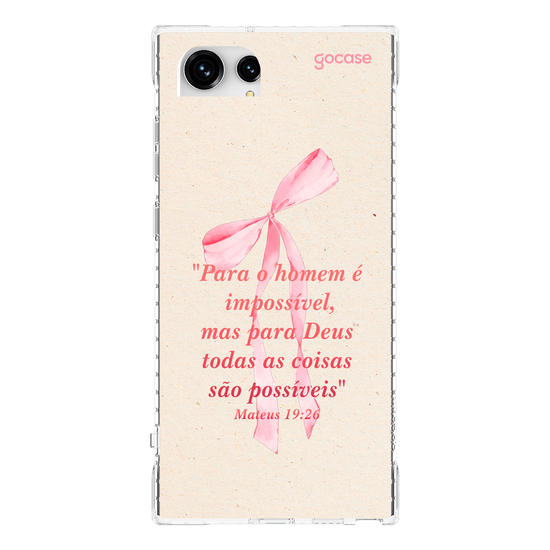 Capinha para celular  Versículo - Mateus 19:26