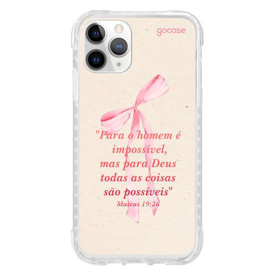 Capinha para celular  Versículo - Mateus 19:26