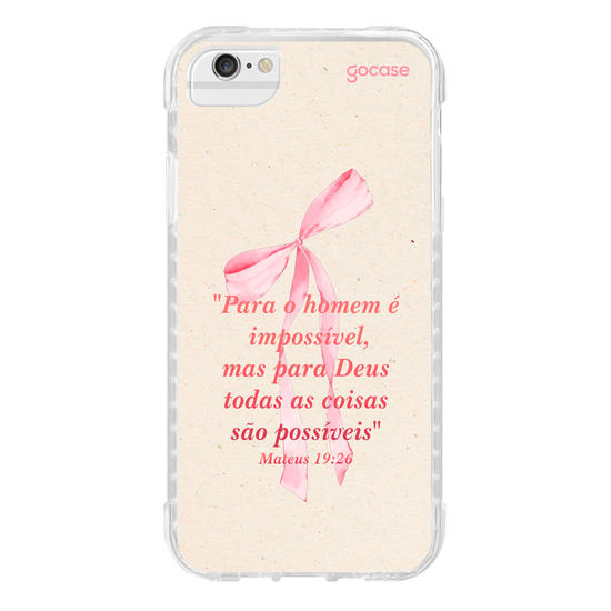 Capinha para celular  Versículo - Mateus 19:26