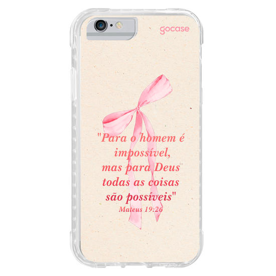 Capinha para celular  Versículo - Mateus 19:26