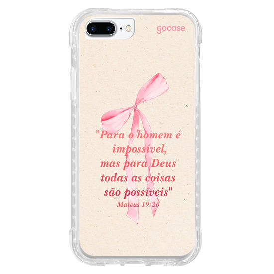 Capinha para celular  Versículo - Mateus 19:26