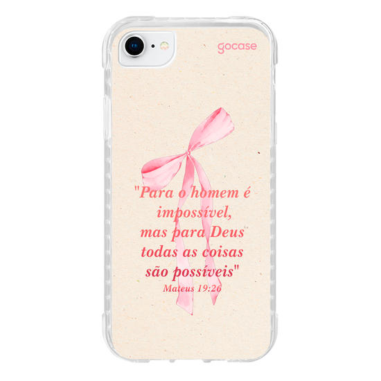 Capinha para celular  Versículo - Mateus 19:26
