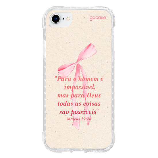 Capinha para celular  Versículo - Mateus 19:26