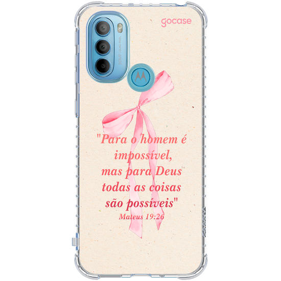 Capinha para celular  Versículo - Mateus 19:26