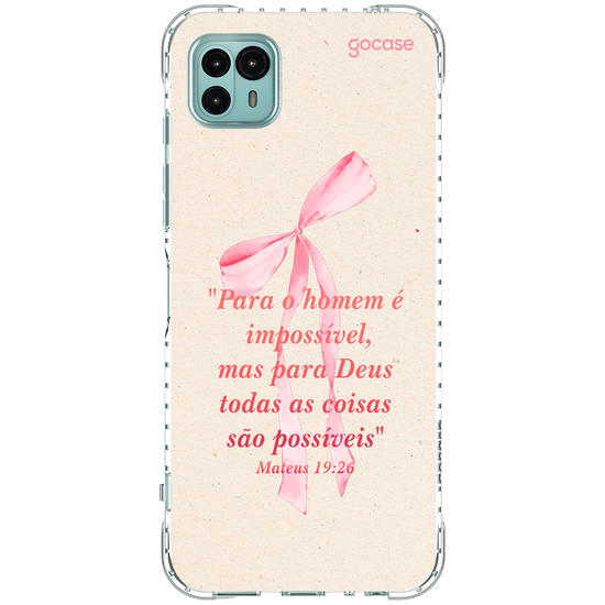 Capinha para celular  Versículo - Mateus 19:26