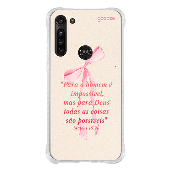 Capinha para celular  Versículo - Mateus 19:26