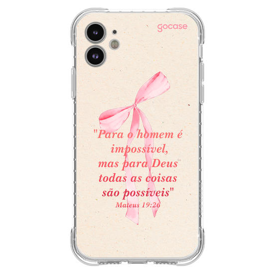 Capinha para celular  Versículo - Mateus 19:26
