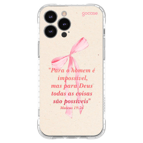 Capinha para celular  Versículo - Mateus 19:26