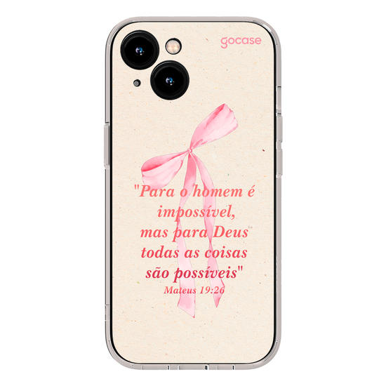 Capinha para celular  Versículo - Mateus 19:26