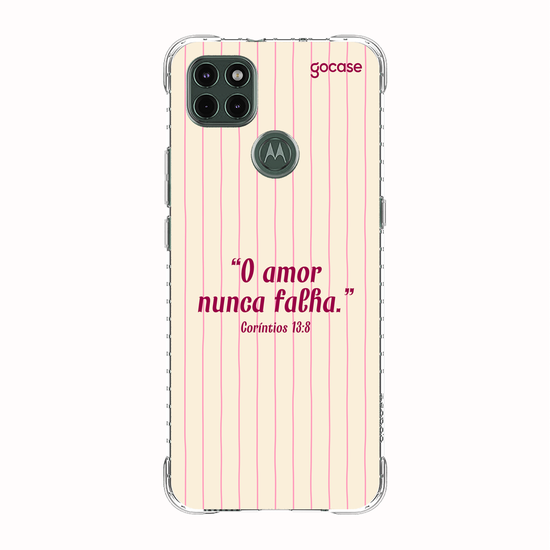 Capinha para celular  Versículo - O amor nunca falha