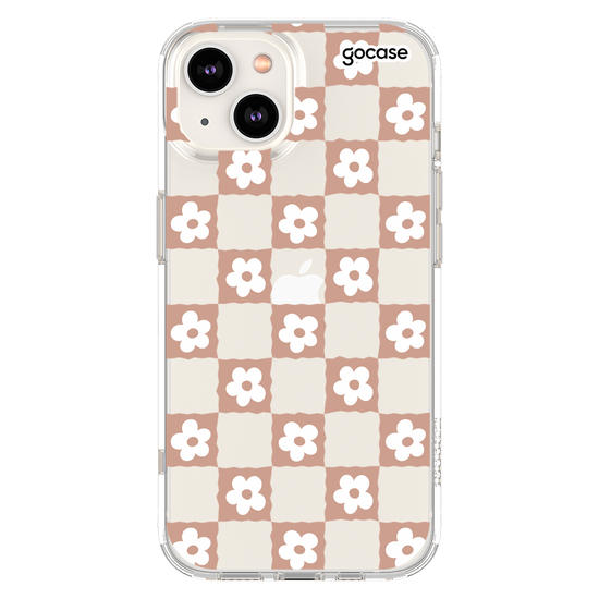 Capinha para celular  Vichy Flowers Quadriculado