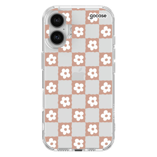 Capinha para celular  Vichy Flowers Quadriculado