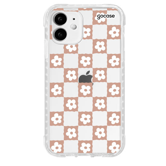 Capinha para celular  Vichy Flowers Quadriculado