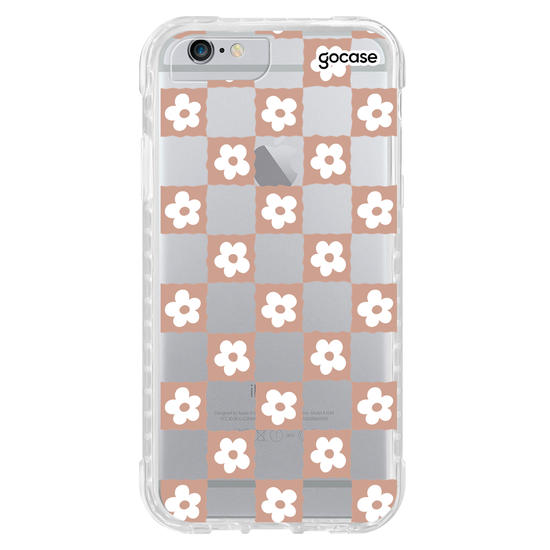 Capinha para celular  Vichy Flowers Quadriculado
