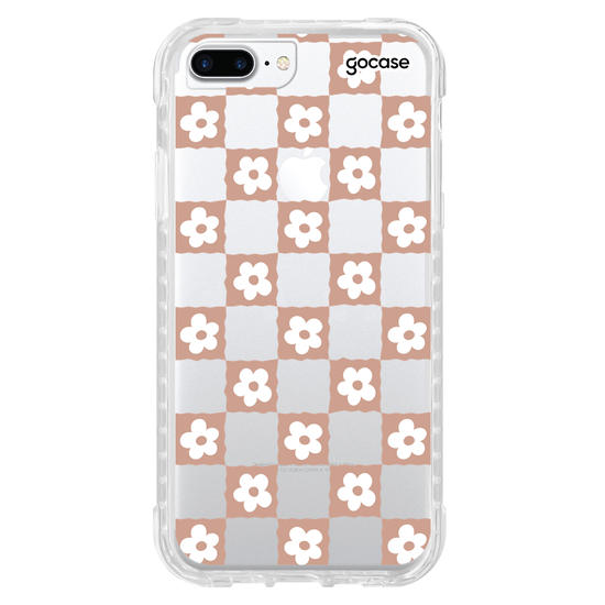 Capinha para celular  Vichy Flowers Quadriculado