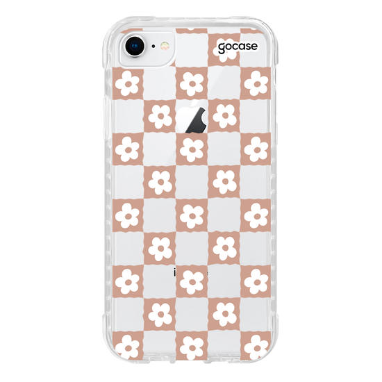 Capinha para celular  Vichy Flowers Quadriculado