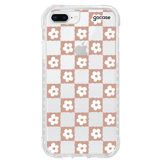 Capinha para celular  Vichy Flowers Quadriculado