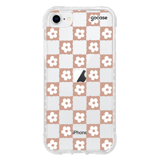 Capinha para celular  Vichy Flowers Quadriculado