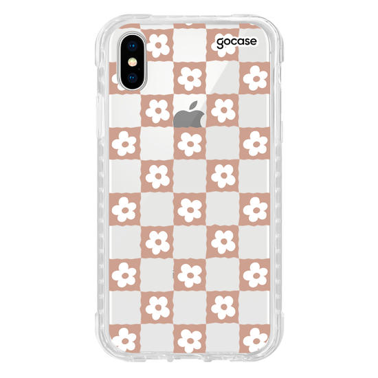 Capinha para celular  Vichy Flowers Quadriculado