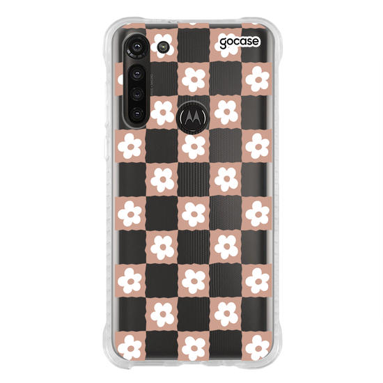 Capinha para celular  Vichy Flowers Quadriculado