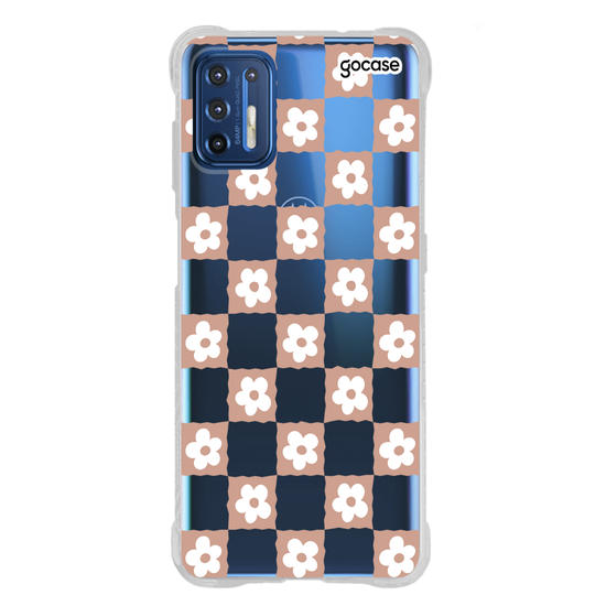 Capinha para celular  Vichy Flowers Quadriculado