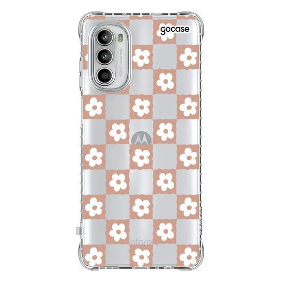 Capinha para celular  Vichy Flowers Quadriculado