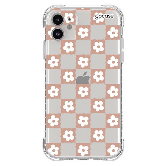 Capinha para celular  Vichy Flowers Quadriculado