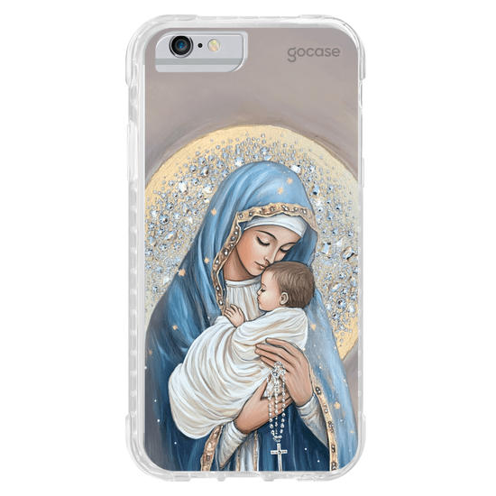 Capinha para celular Maria e Menino Jesus Pintura