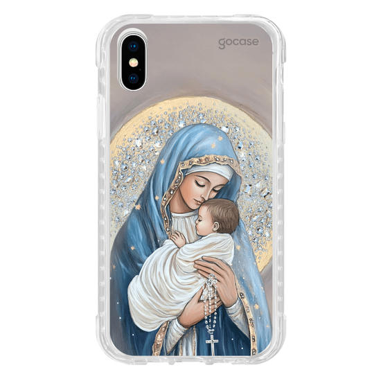 Capinha para celular Maria e Menino Jesus Pintura