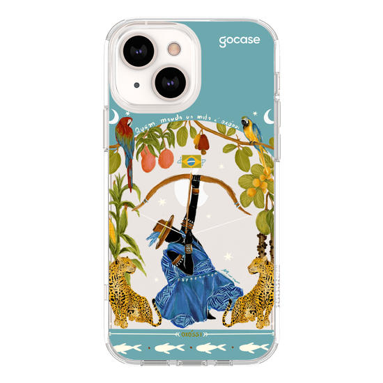 Capinha para celular Oxóssi - Quem Manda na Mata - Azul