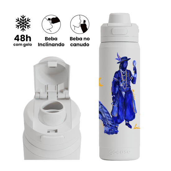 Garrafa Térmica Flip Pro - Logun Edé: Santo Menino Que Velho Respeita
