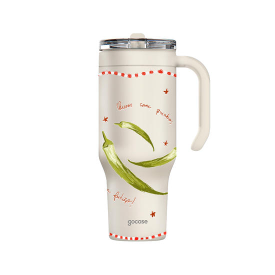 Copo Térmico Life - Quem Come Quiabo Não Pega Feitiço