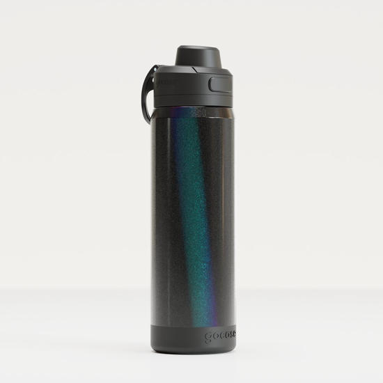  Garrafa Térmica Flip Pro Drop Glitter -  Preto