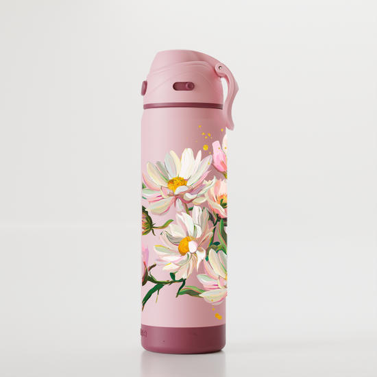  Garrafa Flip Pro - Match - Floral Pintura à Oleo