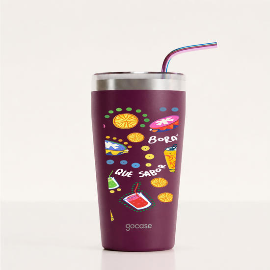 Copo Térmico Vibe - Que Sabor - Pattern