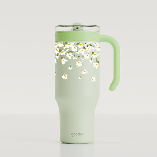  Copo Termico Life  - Margaridas Degrade