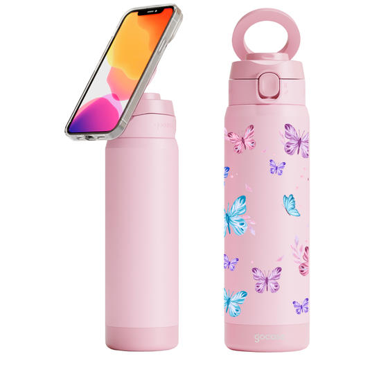  Garrafa Térmica Magsafe - Borboletas com Aquarela - Pattern