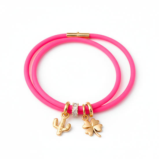  Pulseira com Pingente - Pink