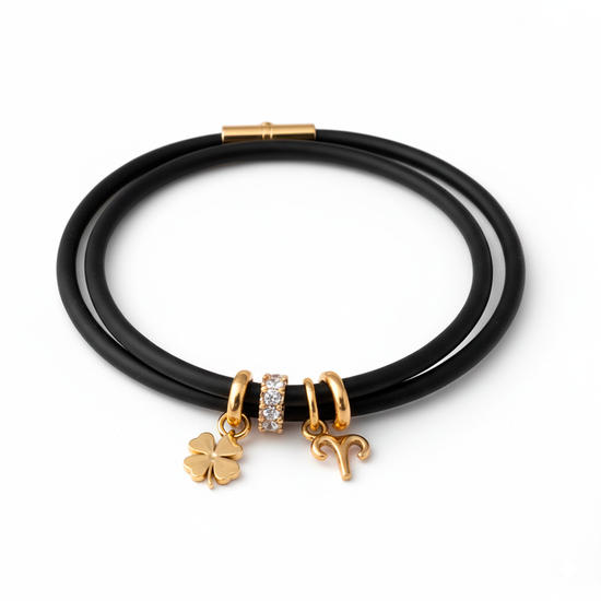  Pulseira com Pingente - Preto