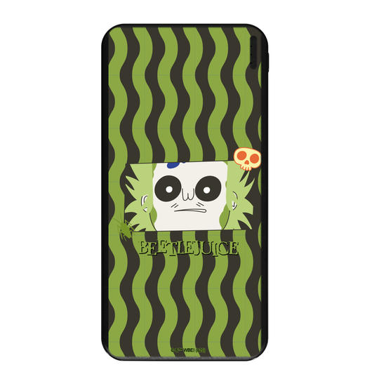 Carregador Portátil Fast Charge - BeetleJuice - Funny Stripes